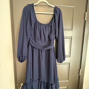Elegant Blue Women's Dress